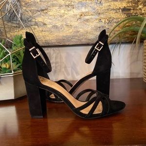 Black Suede Vince Camuto Heels